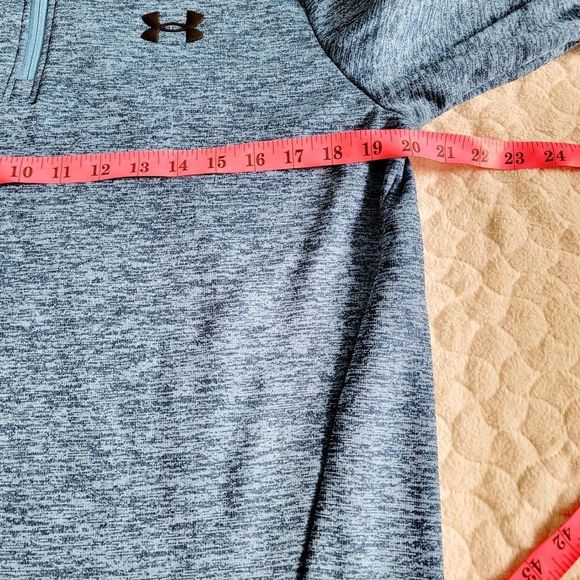 New Under Armour men's sweater 1/4 zip fleece blue icy small gift - Picture 4 of 9